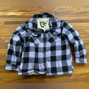 Outdoor Kids Purple/Black Flannel Jacket - 4T